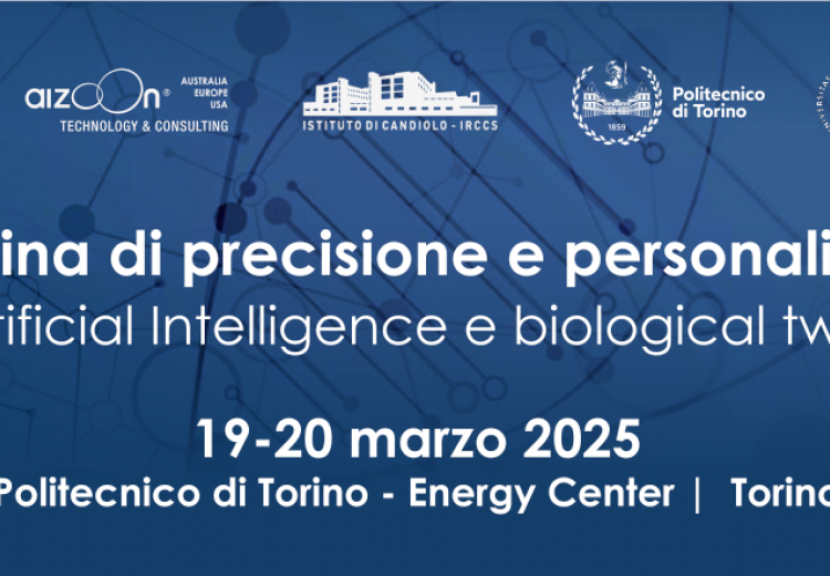 copertina evento PoliTO Medicina di precisione e personalizzata. Artificial Intelligence and biological twin